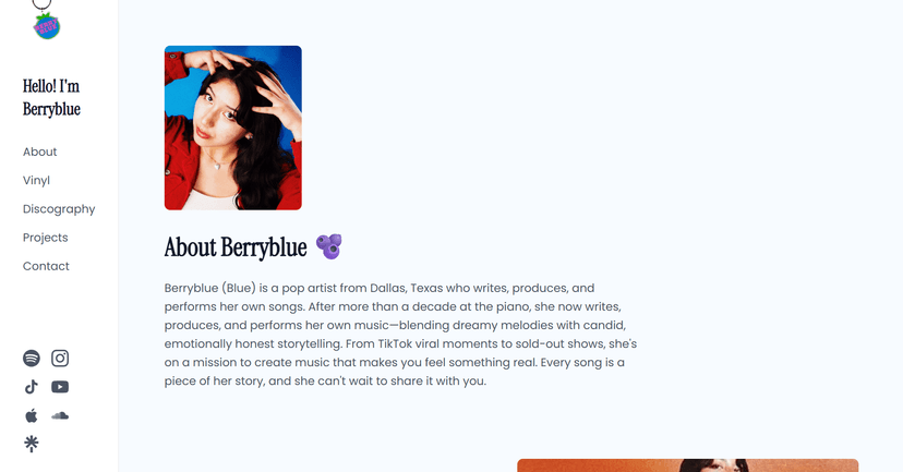 Berryblue website screenshot