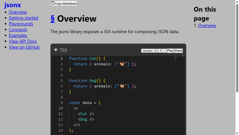 jsonx website screenshot